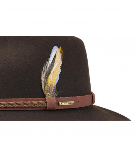 fedora brown felt Stetson